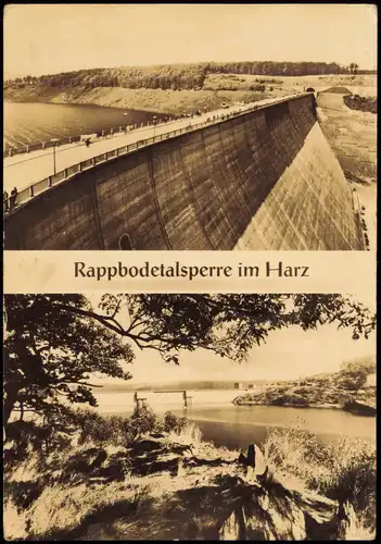 Ansichtskarte Oberharz am Brocken Rappbodetalsperre im Harz zur DDR-Zeit 1963