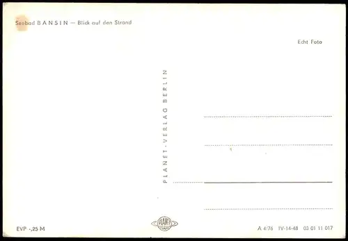 Bansin-Heringsdorf Usedom Strand Ostsee Panorama zur DDR-Zeit 1976