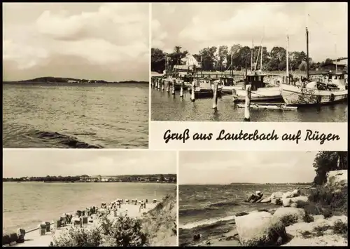 Lauterbach (Rügen)-Putbus DDR Mehrbildkarte mit Ostsee und Umland-Ansichten 1970