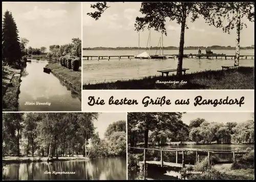 Rangsdorf DDR Mehrbild-AK mit Klein Venedig Am Nymphensee Rangsdorfer See 1974