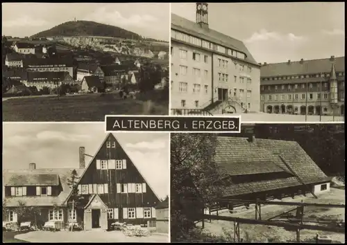 Altenberg (Erzgebirge) DDR Mehrbildkarte mit 4 Ortsansichten 1970