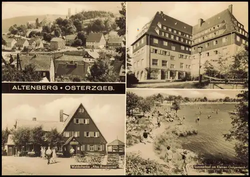 Altenberg (Erzgebirge) DDR Mehrbildkarte  Sanatorium Raupennest 1969