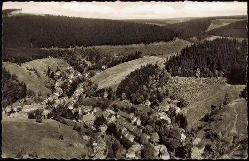 Wildemann (Innerstetal) Luftbild Klimat. Höhenluftkurort Oberharz 1960
