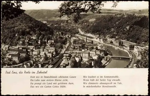 Ansichtskarte Bad Ems Panorama-Ansicht der Perle im Lahntal 1966