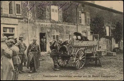 .Frankreich Französische Obdachlose werden aus St. Benoit transportiert 1916