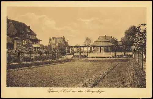 Ansichtskarte Hamm (Westfalen) Blick aus den Ringanlagen 1918