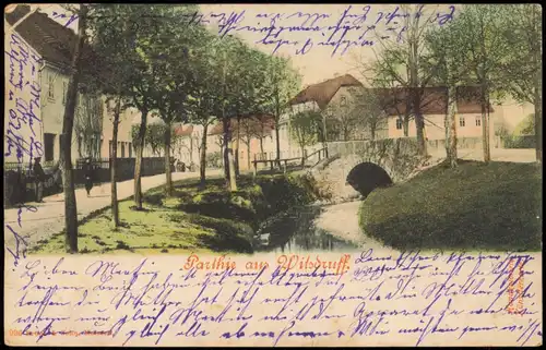 Ansichtskarte Wilsdruff Stadtpartie 1904