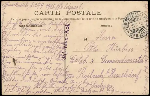 CPA Roost-Warendin La Mairie 1915