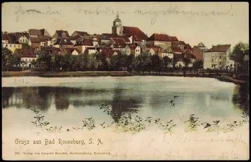 Ansichtskarte Ronneburg (Thüringen) Stadtpartie 1904