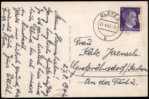 Postcard Glatz Kłodzko Stadt, Festung 1942