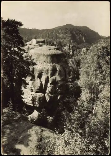 Ansichtskarte Oybin Zittauer Gebirge Kelchstein mit Berg Oybin 1957