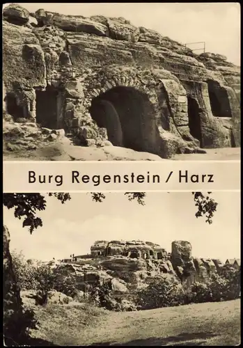 Ansichtskarte Blankenburg (Harz) Burg Burgruine Regenstein 1958