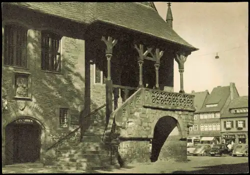 Ansichtskarte Goslar Rathaus (DDR Ansichtskarte) 1958