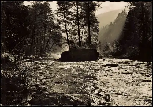 Ansichtskarte .Thüringen Morgenstimmung im Schwarzatal 1958