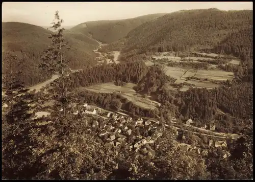 Sitzendorf Panorama-Ansicht Blick von der Schönen Aussicht mit Sorbitztal 1966