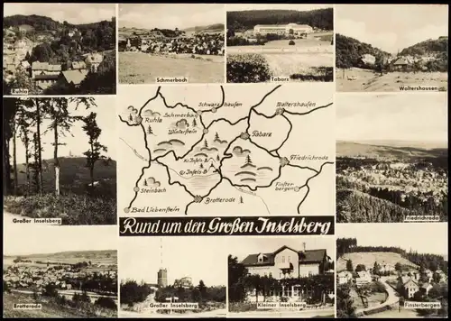 .Thüringen Deutschland  Rund um den Großen Inselsberg (DDR Mehrbild-AK) 1962