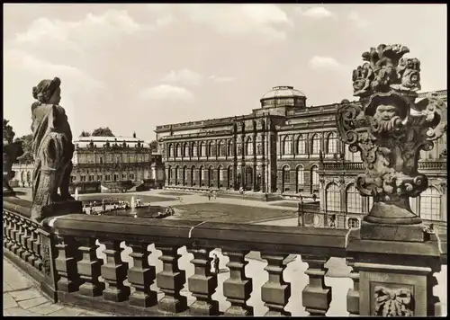 Ansichtskarte Innere Altstadt-Dresden Dresdner Zwinger Sempergalerie 1980