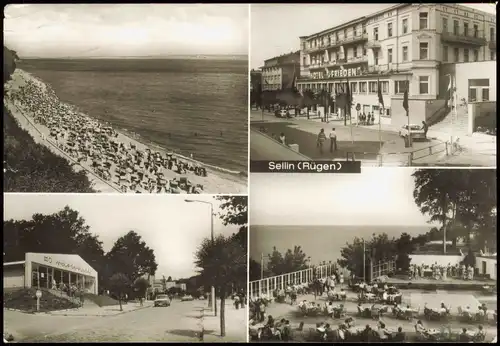 Sellin DDR Mehrbildkarte mit Hotel Frieden, Ostsee Strand uvm. 1983/1982