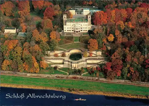 Ansichtskarte Dresden Luftbild - Schloss Albrechtsberg 2000