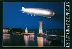 Flugwesen Zeppelin: LZ 127 Graf Zeppelin über Hafeneinfahrt Lindau Bodensee 2000