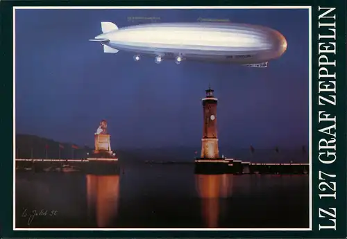 Luftschiff LZ 127 Graf Zeppelin Hafeneinfahrt Lindau am Bodensee 2000