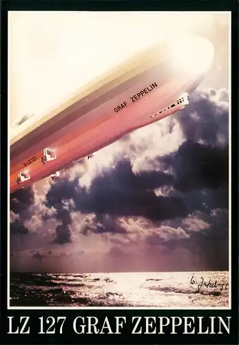 Zeppelin Luftschiff GRAF ZEPPELIN LZ 127 Graf Zeppelin ü. d. Nordsee 2000