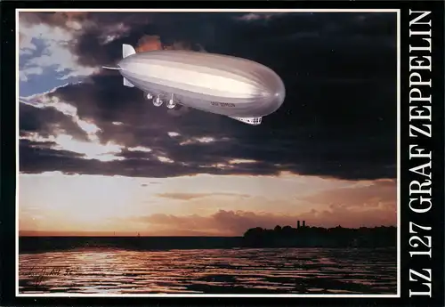Flugwesen Zeppelin Luftschiff LZ 127 Graf Zeppelin Kunstkarte 2000