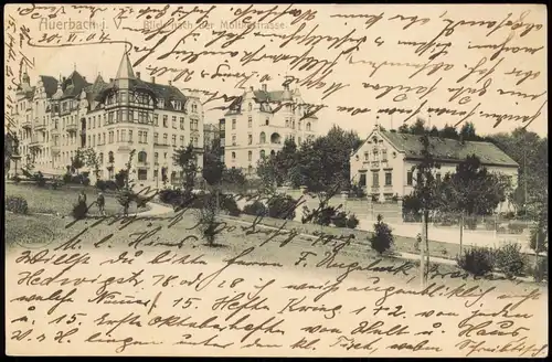 Ansichtskarte Auerbach (Vogtland) Moltkestrasse 1904