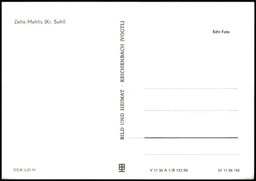 Zella-Mehlis Panorama, Waldhaus Ruppberg, Jugendherberge "Jochen Weigert" 1980