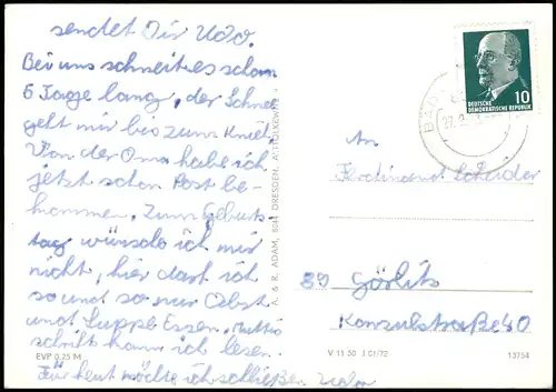 Bad Gottleuba-Bad Gottleuba-Berggießhübel DDR  mit 5 Ortsansichten 1972