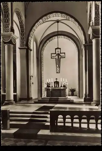 Höxter (Weser) Nikolai-Kirche Triumphkreuz Hauptaltar Wil Hanebal  1960