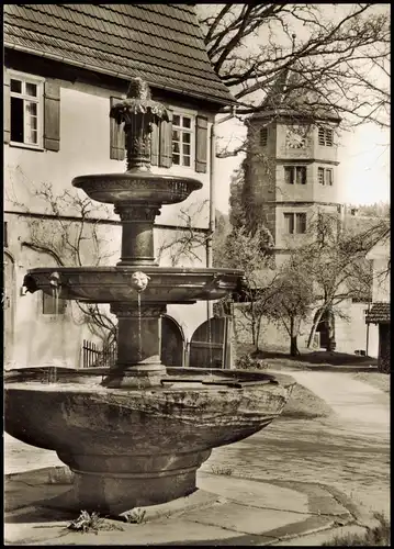 Ansichtskarte Hirsau-Calw Klosterhof, Dreischalenbrunnen und Glockenturm 1960