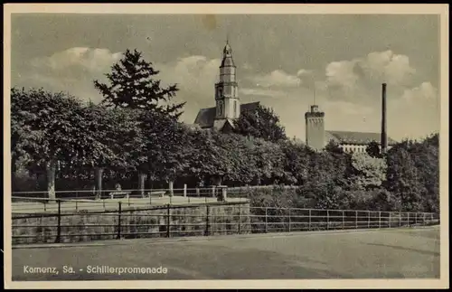 Ansichtskarte Kamenz Kamjenc Schillerpromenade 1939