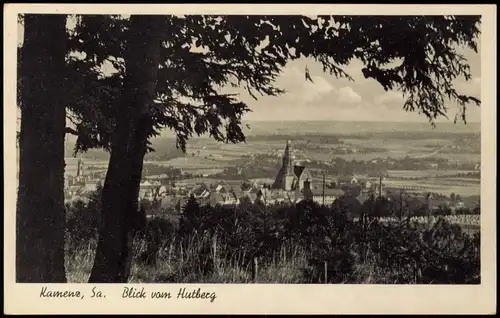 Ansichtskarte Kamenz Kamjenc Blick vom Hutberg 1939