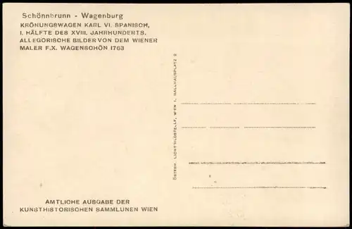 Ansichtskarte Hietzing-Wien Schloss Schönbrunn Krönungswagen 1932
