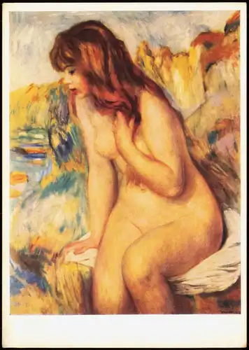 Künstlerkarte Gemälde Kunstwerke: AUGUSTE RENOIR Badendes Mädchen 1968