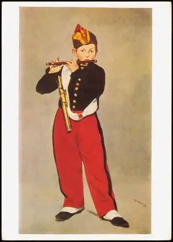 Künstlerkarte Kunstwerke: EDOUARD MANET (1832-1883) Der Pfeifer 1967