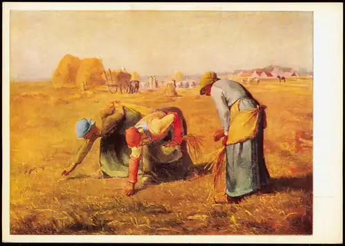 Schulpostkartenserie: FRANCOIS MILLET  Ährenleserinnen Malerei  Realismus  1967