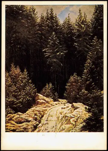 Künstlerkarte Kunstwerke: C. D. FRIEDRICH (1774-1840) Der Hochwald 1967