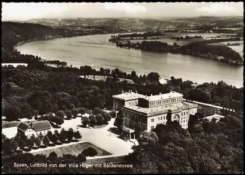 Bredeney-Essen (Ruhr) Luftbild von der Villa Hügel mit Baldeneysee 1960