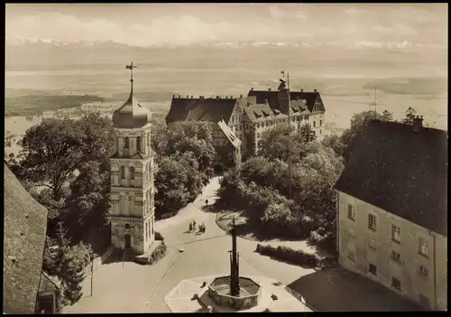 Heiligenberg Schloß am Bodensee aus der Vogelschau-Perspektive 1960