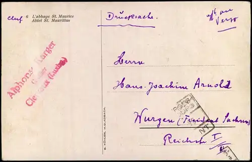Postcard Clerf Clervaux Abbaye de Clervaux 1931  gel. Luxemburg