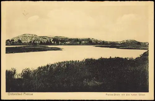 Ansichtskarte Prerow Prerow-Strom mit den hohen Dünen 1931