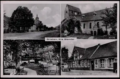 Grieben Tangerhütte (Altmark)  Gaststätte K. Köppe Reichspost,  Sandstraße 1930
