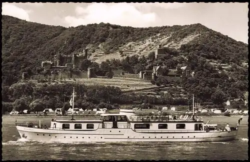 Ansichtskarte Trechtingshausen Dampfer Campingplatz 1962