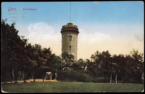 Ansichtskarte Gera Ferberturm 1921