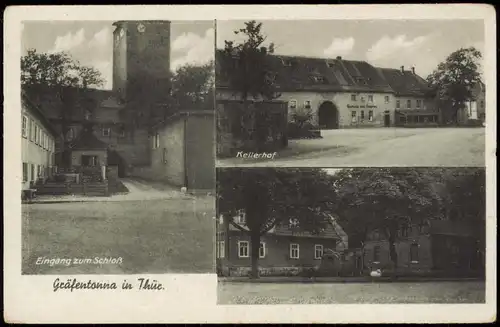 Ansichtskarte Gräfentonna-Tonna LK Gotha Schloß, Kellerhof 3 Bild 1931