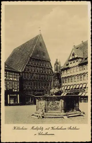 Ansichtskarte Hildesheim Marktplatz mit Knochenhauer-Amtshaus 1932