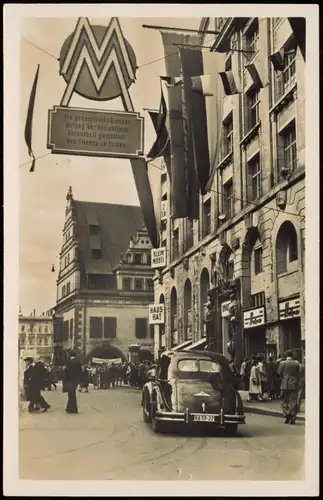 Ansichtskarte Leipzig Grimmaische Straße Messe 1954