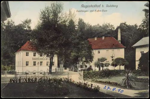Ansichtskarte Liegau-Augustusbad-Radeberg Radeberger- und Kaffee-Haus 1910